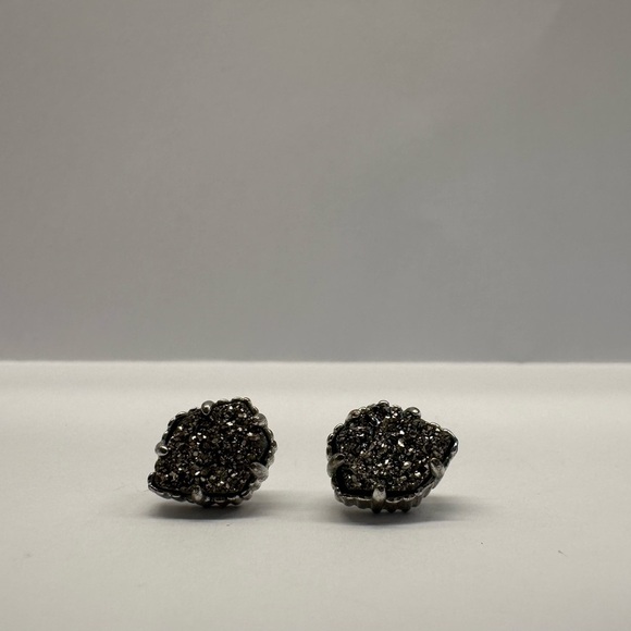 Kendra Scott Tessa Drusy Earrings Platinum Silver Stud Earrings Jewel Small Nice - Picture 4 of 11